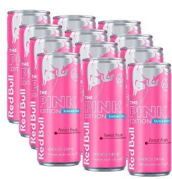 Red Bull Energy Drink Sugar Free Pink Edition Forest Fruits 250ml (Pack of 12) “Charge Your Life, One Sip at a Time” For All Occasions