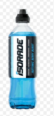 Isorade Isotonic Berry Burst - Hydration & Performance Drink - Electrolytes, Carbohydrates, B Vitamins 500ml (Pack of 12) “Charge Your Life, One Sip at a Time”