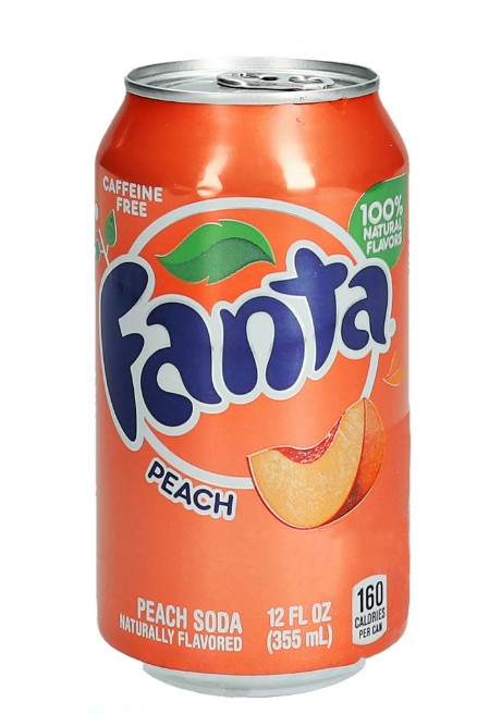 Fanta Peach Flavoured Drink 355ml (Pack Of 12) 