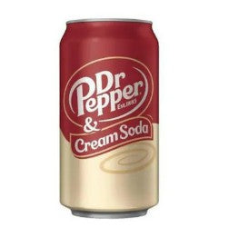 Dr Pepper and Cream Soda Zero Sugar 330ml (Pack of 12) Delicious And Tasty "A symphony of flavors" For All Occasions