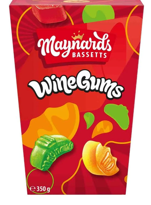 Maynards Bassetts Wine Gums Carton 350g (Pack of 3) 