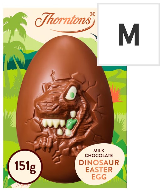 Thorntons Milk Chocolate Dinosaur Egg 151G (Pack of 2) "Deliciousness that brings a smile" For All Occasions Easter,Christmas,Birthday