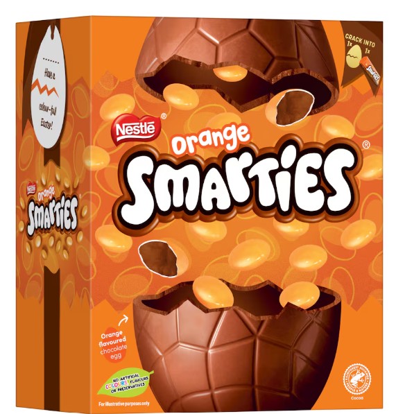 Smarties Orange Chocolate Large Easter Egg 188G (Pack of 2) "Taste the sweetness in every bite" Christmas, New Year For All Occasions