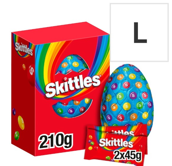 Skittles Milk Chocolate Easter Egg 210g (Pack of 6) "Deliciousness that brings a smile" For All Occasions Easter,Christmas,Birthday