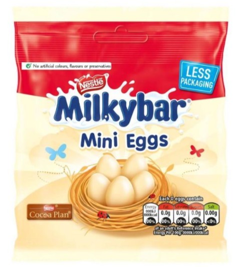 Milky Bar Mini Eggs 80g (Pack of 6) "Taste the sweetness in every bite" Christmas, New Year For All Occasions