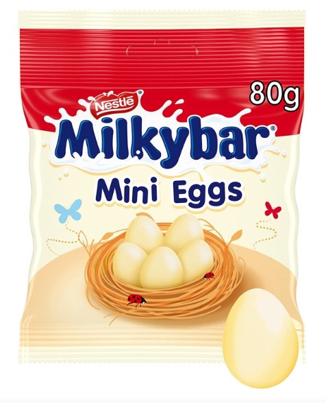 Milky Bar Mini Eggs 80g (Pack of 6) "Taste the sweetness in every bite" Christmas, New Year For All Occasions