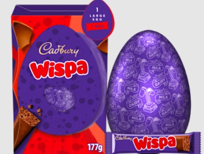 Cadbury Wispa Large Easter Egg 177g (Pack of 2) "A symphony of flavors" Delicious And Tasty For All Occasions