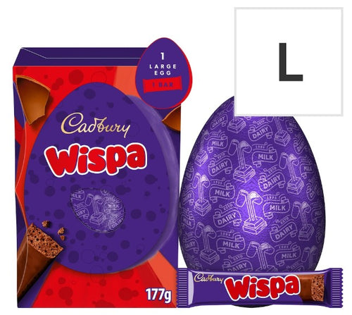 Cadbury Wispa Large Easter Egg 177g (Pack of 4) 