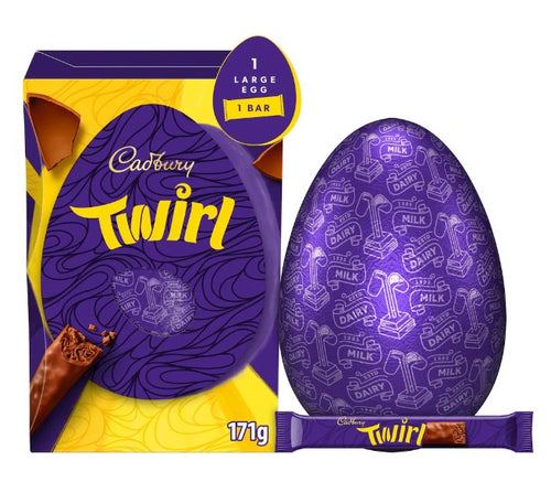Cadbury Twirl Shell Egg 171g (Pack of 4) Deliciousness that brings a smile