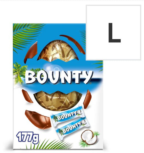 Bounty Milk Chocolate Easter Egg 177g (Pack of 4) Deliciousness that brings a smile