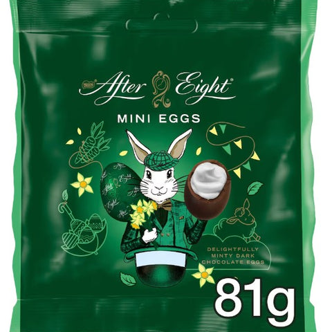 After Eight Dark Mint Chocolate Mini Eggs 81G (Pack of 12) Deliciousness that brings a smile