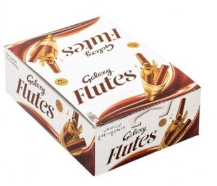 Galaxy Flutes Milk Chocolate Crispy Wafer Rolls 12 x  22.5g Full Box