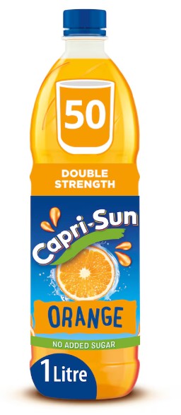 Capri-Sun Double Strength Orange Multivitamin Squash 1L (Pack of 16) "A symphony of flavors" For All Occasions