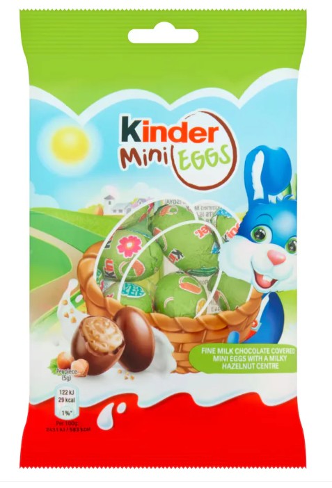 Kinder Mini Eggs 75g (Pack of 6) "Deliciousness that brings a smile" For All Occasions