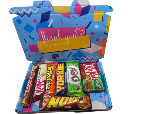 A Mix Of Treats 7 Chocolate Bars, Nestle Hamper – Gift Box with Mixed Flavors 
