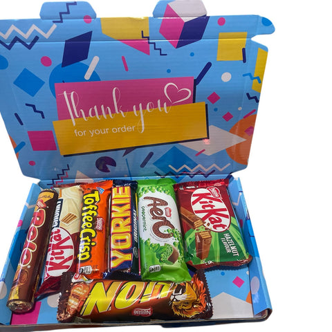 A Mix Of Treats 7 Chocolate Bars, Nestle Hamper – Gift Box with Mixed Flavors 