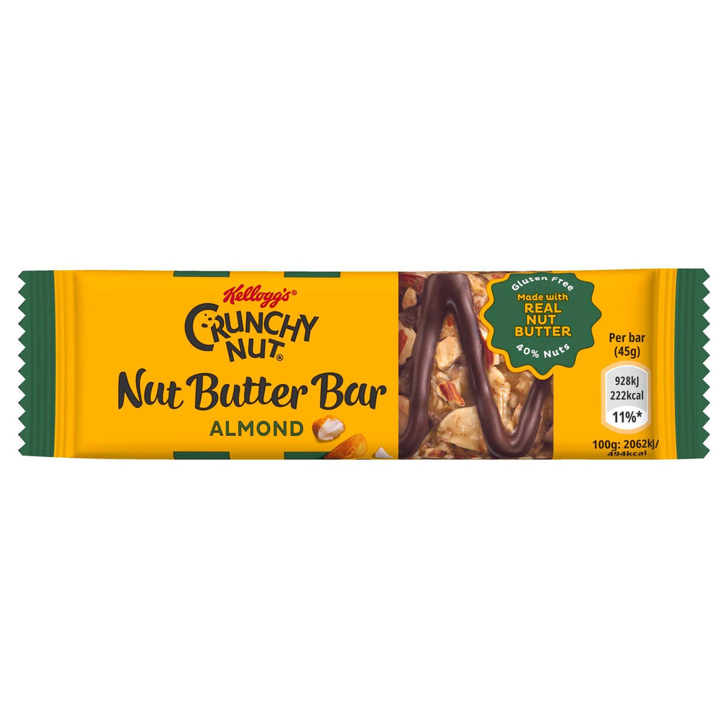 Kellogg's Crunchy Nut Butter Almond Chocolate Bar 45G (Pack Of 12) "A velvet embrace of pure bliss" For All Occasions