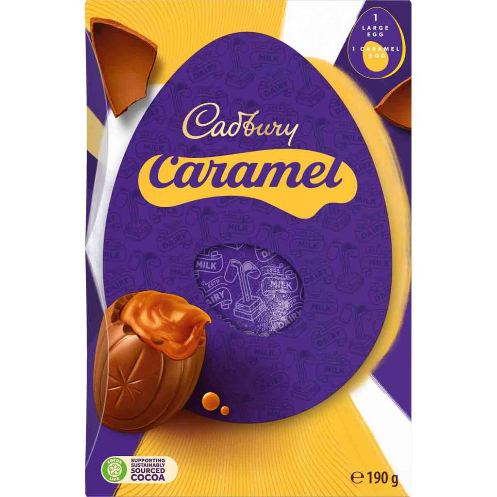 Cadbury Caramel Milk Chocolate Easter Egg 190g (Pack of 4) "A symphony of flavors" Delicious And Tasty For All Occasions