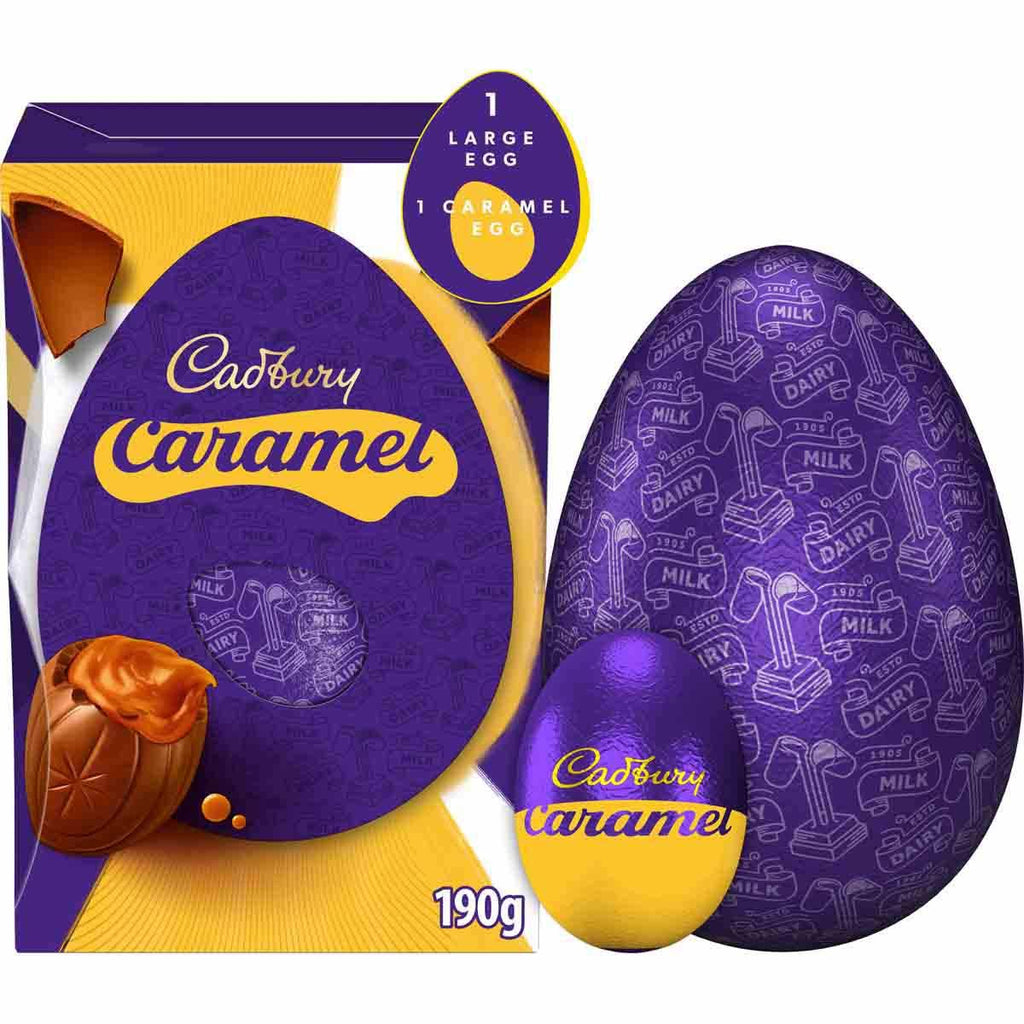 Cadbury Caramel Milk Chocolate Easter Egg 190g (Pack of 4) "A symphony of flavors" Delicious And Tasty For All Occasions