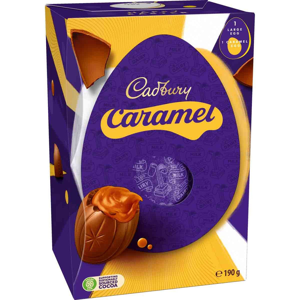 Cadbury Caramel Milk Chocolate Easter Egg 190g (Pack of 4) "A symphony of flavors" Delicious And Tasty For All Occasions