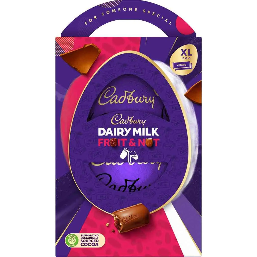 Cadbury Dairy Milk Fruit & Nut Chocolate Easter Egg 273g (Pack of 6) "Deliciousness that brings a smile" For All Occasions Easter,Christmas,Birthday