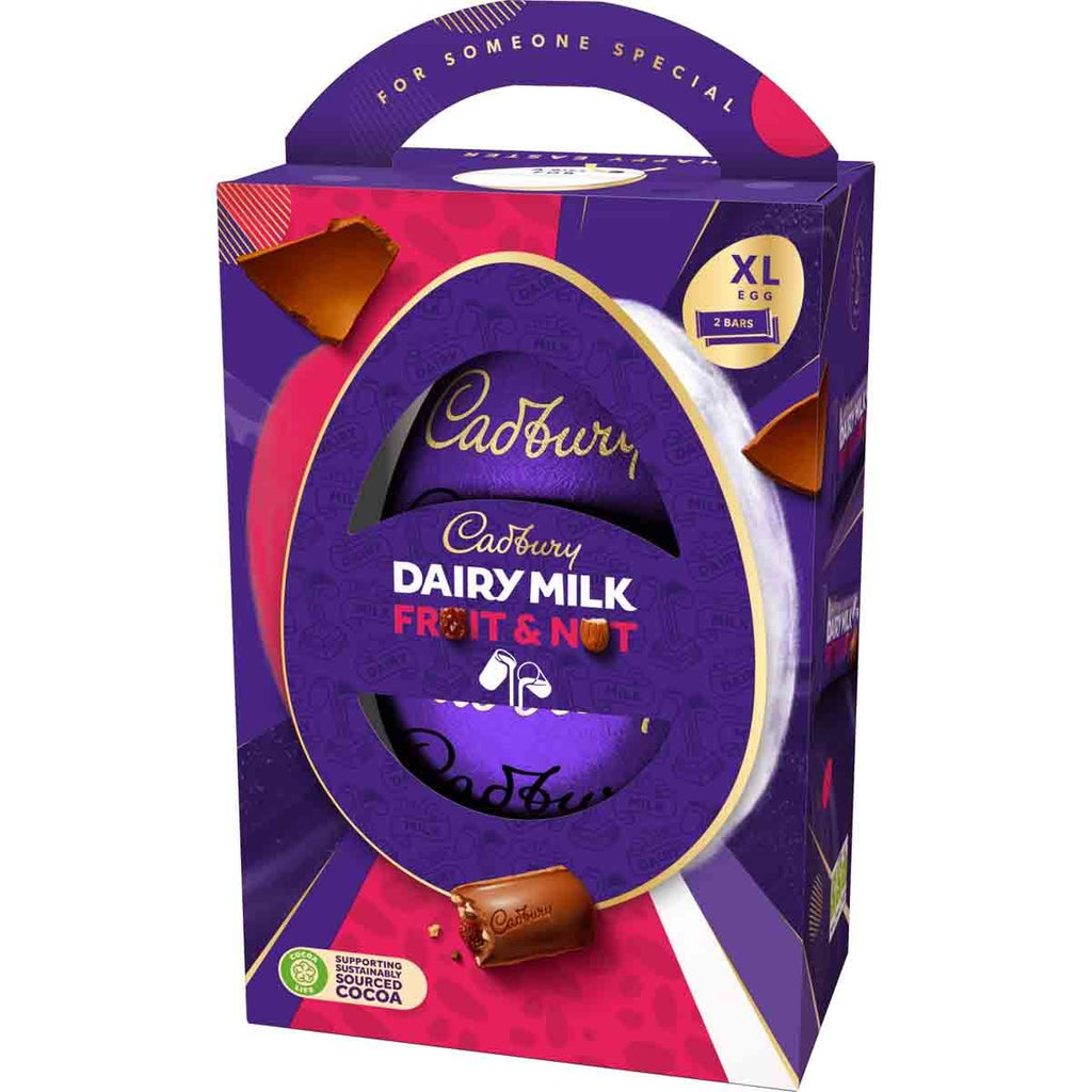 Cadbury Dairy Milk Fruit & Nut Chocolate Easter Egg 273g (Pack of 6) "Deliciousness that brings a smile" For All Occasions Easter,Christmas,Birthday