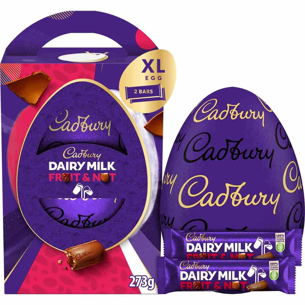 Cadbury Dairy Milk Fruit & Nut Chocolate Easter Egg 273g (Pack of 6) "Deliciousness that brings a smile" For All Occasions Easter,Christmas,Birthday