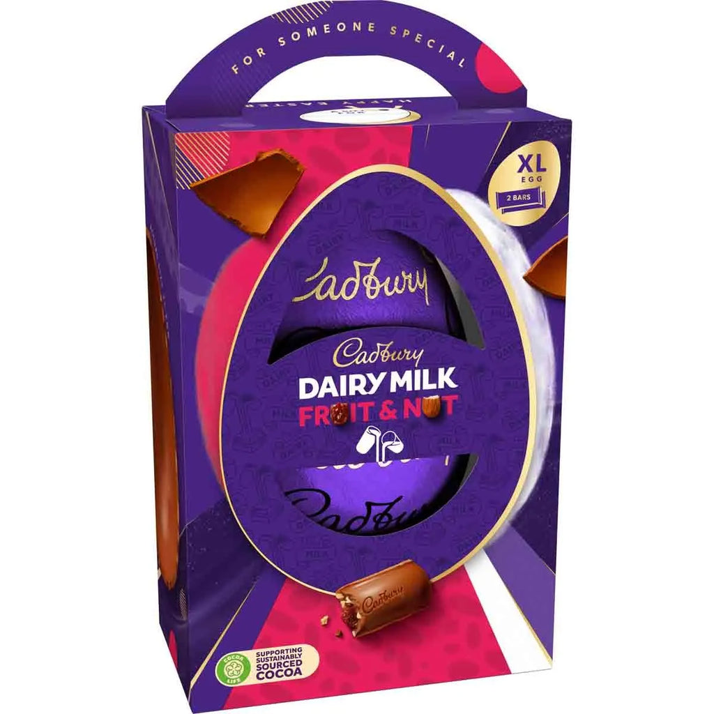 Cadbury Dairy Milk Fruit & Nut Chocolate Easter Egg 273g (Pack of 6) "Deliciousness that brings a smile" For All Occasions Easter,Christmas,Birthday