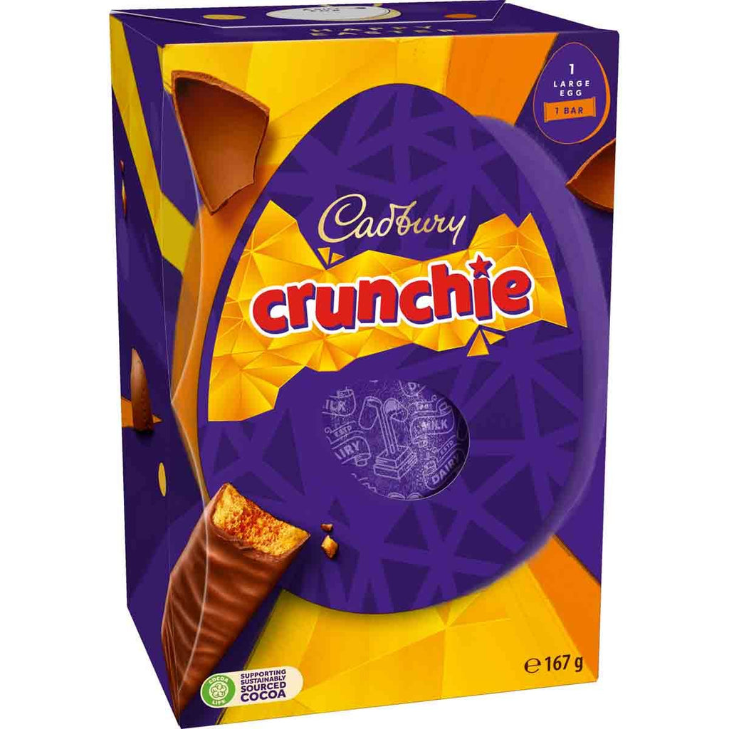 Cadbury Crunchie Chocolate Easter Egg 167g (Pack of 4) Deliciousness that brings a smile" For All Occasions
