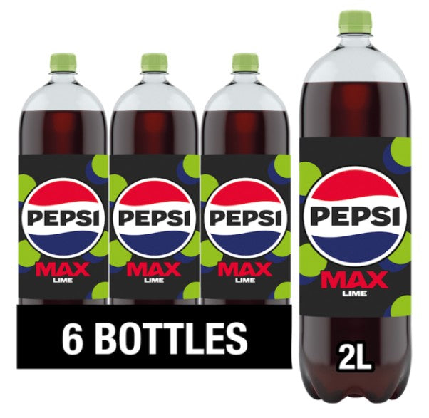 Pepsi Max Lime No Sugar Bottle 2L (Pack of 6) Twisty Treat Gift Hamper, Easter,Christmas,Birthday For All Occasions