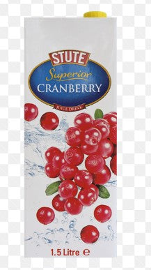 Stute Cranberry Juice Drink 1.5Ltr (Pack of 8) "A symphony of flavors" For All Occasions