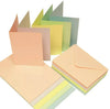 40 PASTEL COLOUR 5" x 7" BLANK CARDS 225gsm & ENVELOPES 80gsm CARD MAKING 2307
