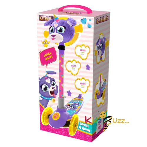 Scooter 3 Wheeled Perrycornio Plush Head Scooter For Kids -UK Fast Delivery