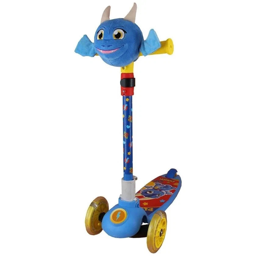 Scooter 3-Wheeled Plush Head Draky Scooter for Kids Foldable Scooter UK Fast Delivery