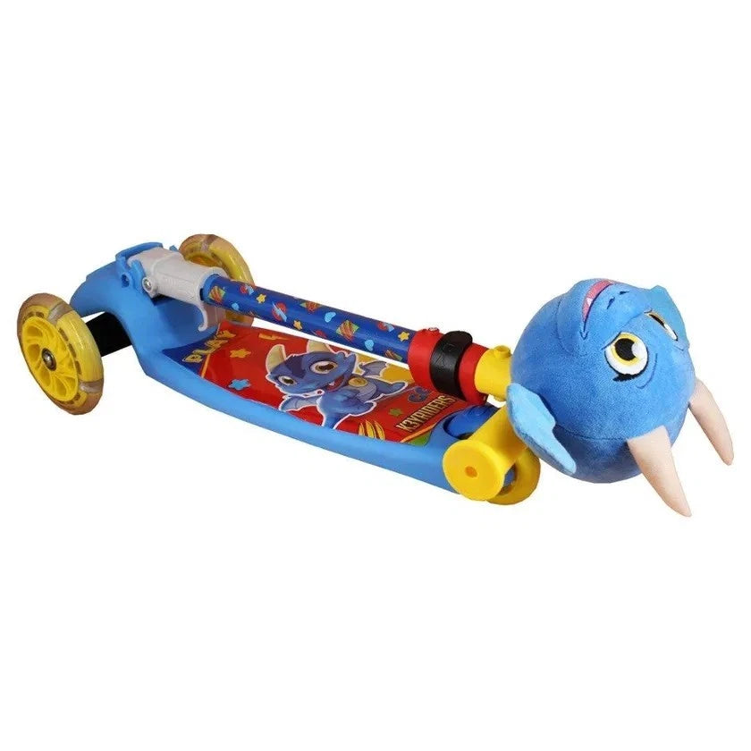 Scooter 3-Wheeled Plush Head Draky Scooter for Kids Foldable Scooter UK Fast Delivery