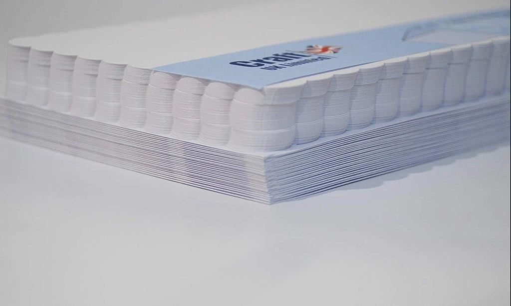 Craft UK 839 8 x 8 inch Scalloped Card and Envelope Pack of 100 - White