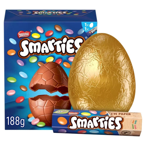 Smarties Milk Chocolate Large Easter Egg 188g (Pack of 2)Perfect for sharing or gifting
