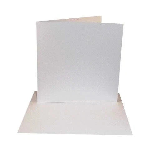 50 Pack - 7x7 White Card Blanks & Envelopes - Card and Envelope - White