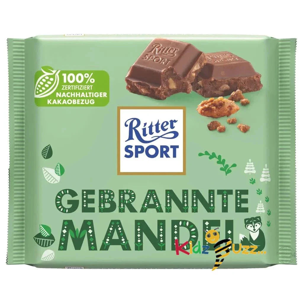 Ritter Sport Chocolate Bar 100g Caramelized Almonds 100g X 3
