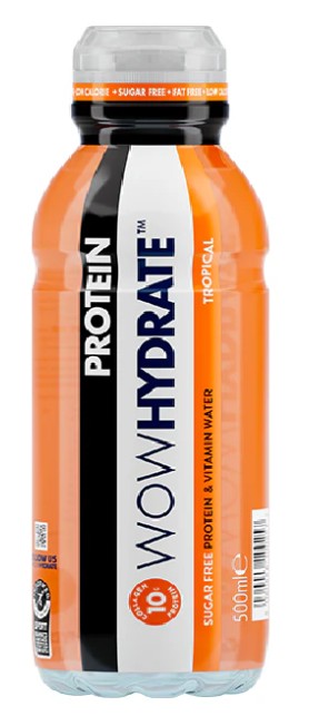 WOW Hydrate Protein 10G Tropical 500ml (Pack of 12)