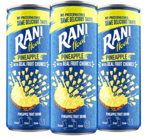 Rani Float Pineapple Fruit Drink With Chunks 240ml (Pack of 24) 